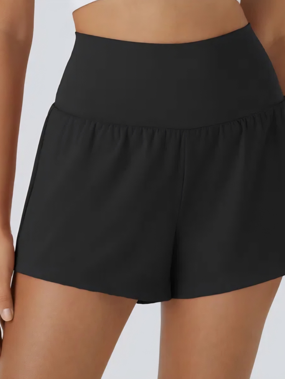 HALARA Black High-Rise Performance Shorts